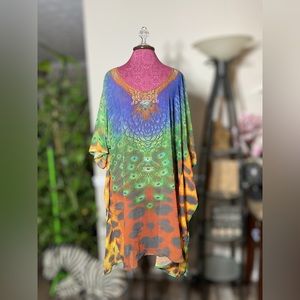 Aloha Women One Size Tunic Caftan Dress Cover Up